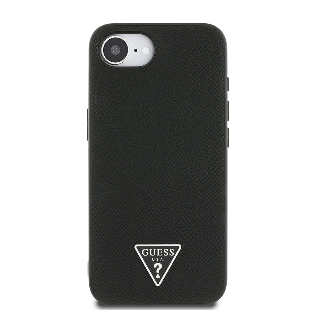 Guess iPhone 16E Orjinal Lisanslı Magsafe Grained Triangle Telefon Kılıfı Guess iPhone 16E Orjinal Lisanslı Magsafe Grained Triangle Telefon Kılıfı